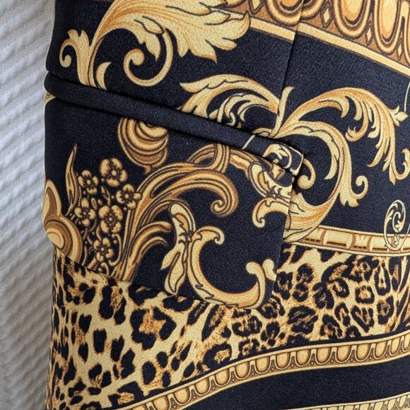 ViColo Italian 2 piece suit Baroque Leopard Print Blazer and Pants Size Small - Picture 5 of 14